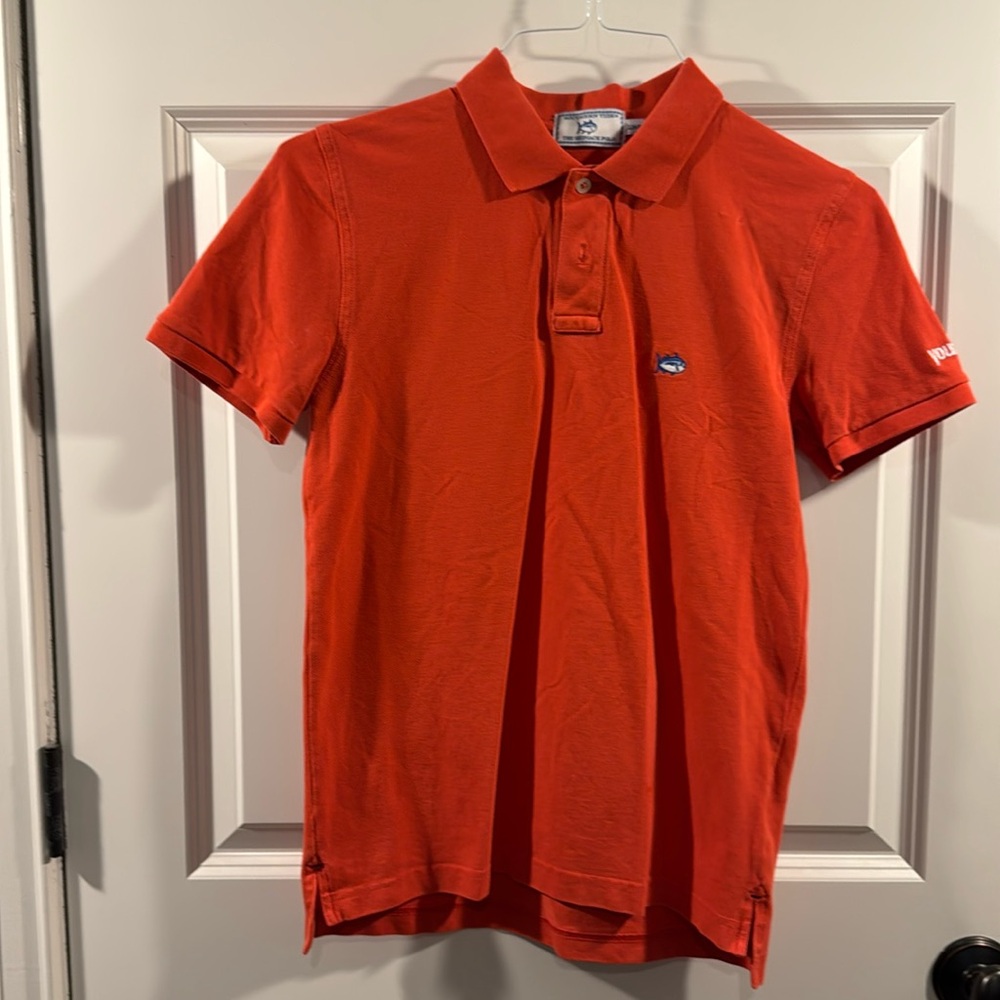 SoutherTide YL orange skip jack polo